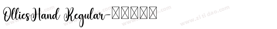 OlliesHand Regular字体转换
